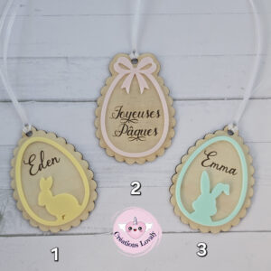 Modèle étiquette œuf de pâques